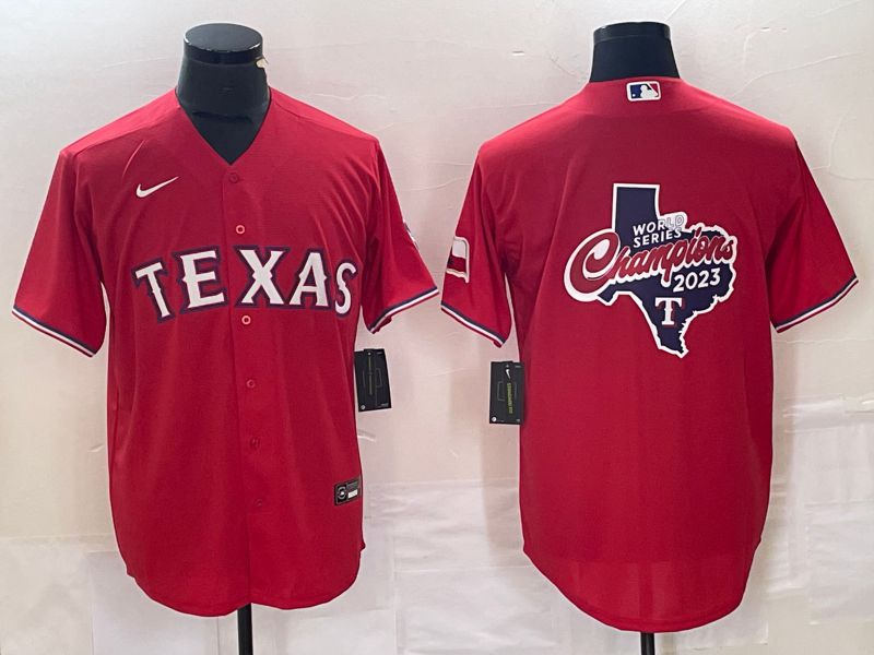 Men Texas Rangers Blank Red Game Nike 2023 MLB Jersey style 3->women mlb jersey->Women Jersey